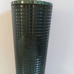 Starbucks Dark Green Grid Venti Tumbler 24oz